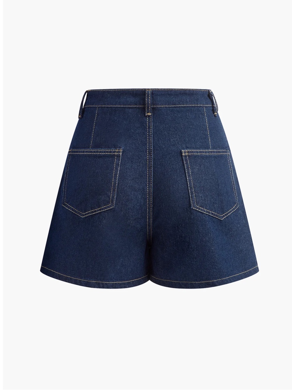 Commense Blue Denim Pocket Detail Shorts Set S | Tailored Two-Piece Set - Picture 5 of 6
